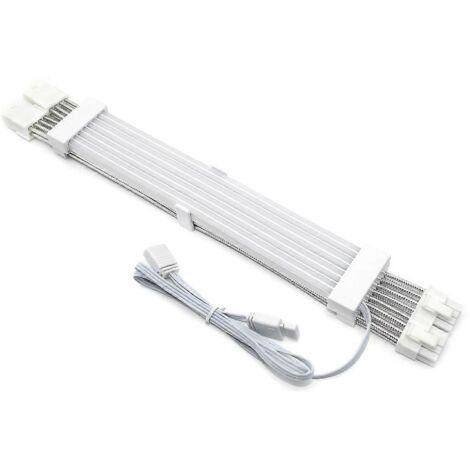 Câble d'extension d'alimentation pour carte mère de bande lumineuse LED ARGB 24 broches, 2x8 broches et 3x8 broches (ARGB-2x8broches)