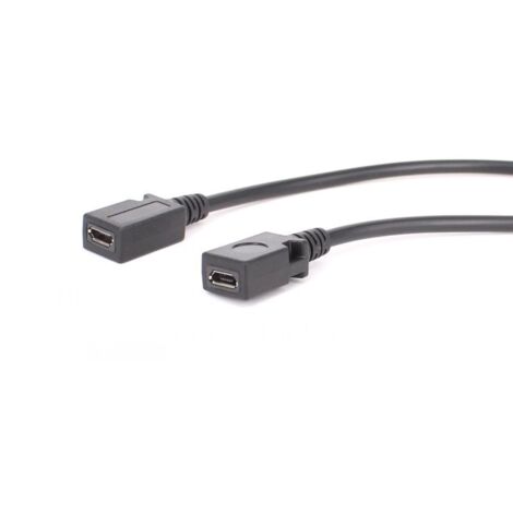 Câble d'extension de charge de données micro femelle-femelle, connecteur d'interface universel Android femelle-femelle pour téléphones portables et tablettes.