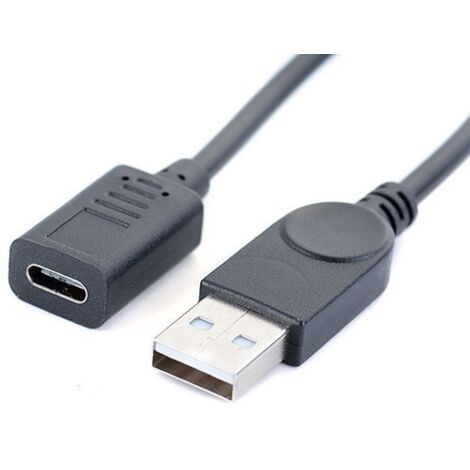 Câble d'extension de charge de données pour téléphone portable USB mâle vers Type-C femelle  adaptateur mâle vers Type-C femelle