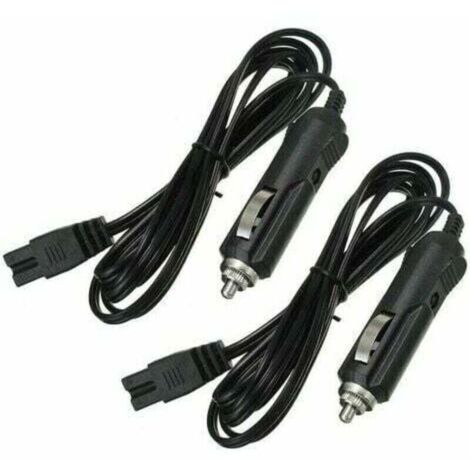 Câble d'extension de chargeur de voiture 12 V CC de 2 mètres, adapté aux mini-réfrigérateurs et aux allume-cigares, également adapté aux appareils portables et aux réfrigérateurs, 2 broches.