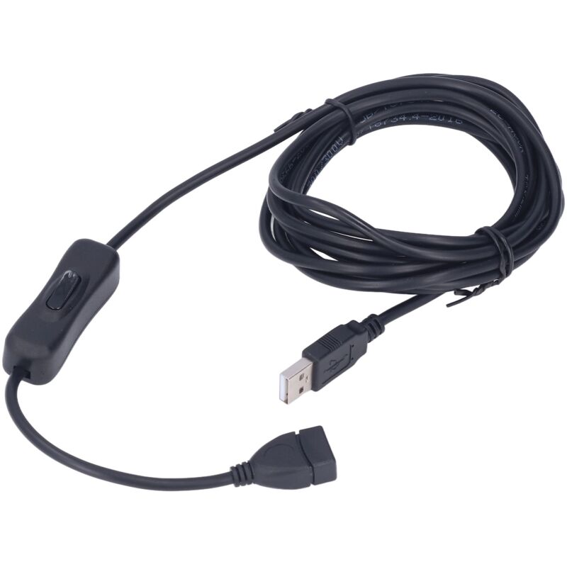 Câble d'extension de commutateur USB, cordon de lampe de bureau, prend en charge l'alimentation et la transmission de données, 3m / 9,8 pieds