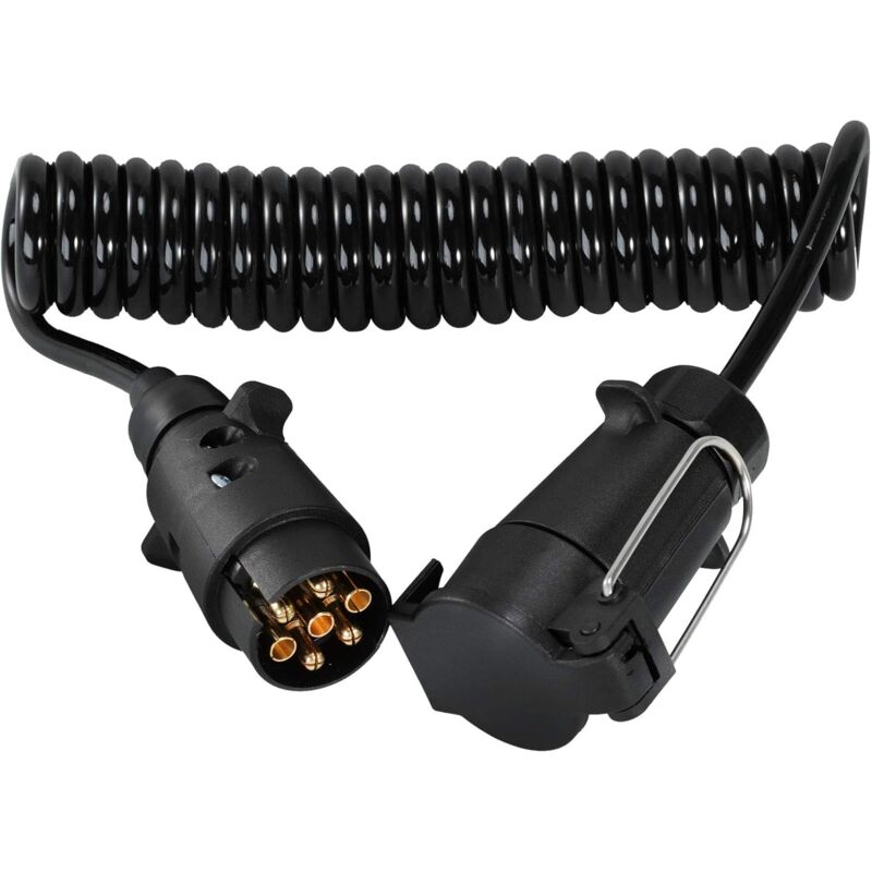 Serbia - Câble d'extension de remorque 3 m 7 broches avec adaptateur de remorque, connecteur de prise de courant, câble d'extension à 7 conducteurs,