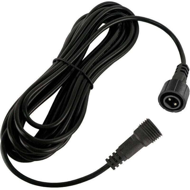 Câble d'extension étanche IP65 pour projecteurs solaires, lampes à piquet de jardin, rubans LED (5 m, 2 broches)