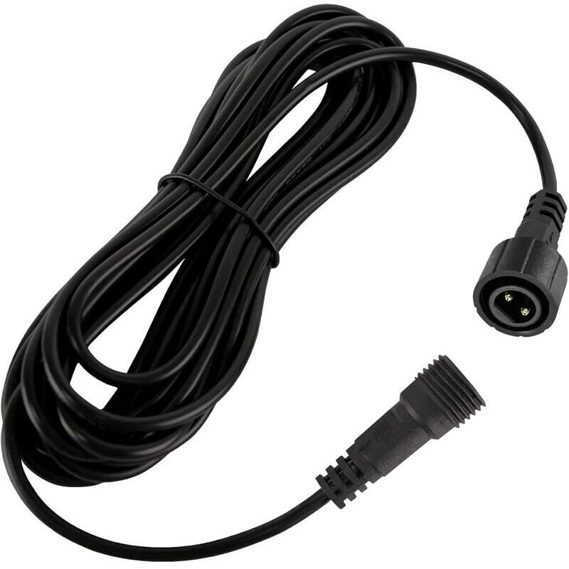 LaBlanc - Cable D'extension étanche IP65 Pour Projecteurs Solaires, Lumières de Pointes de Jardin, Bandes Lumineuses à LED(5M 2 pin)