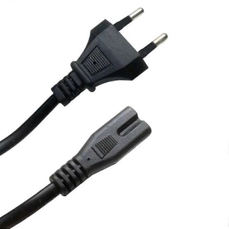 Câble d'extension IEC320 C7 mâle vers femelle 2 broches pour enceintes, téléviseurs LCD - 1 mètre