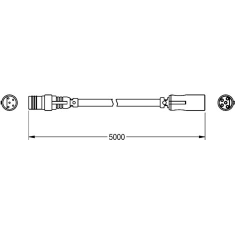 Câble d'extension KWC AR, A3000open, 5 m, répartiteur électrique en T pour module électronique