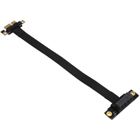 Câble d'extension PCI-E 1x à 90 degrés, 20 cm, avec connecteur doré et couvercle de protection
