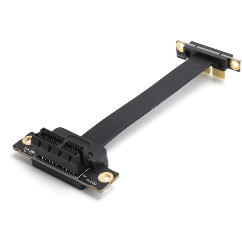 Câble d'extension pcie 1X Adaptateur réseau double 90° avec indication led Gen3 8 Gbit/s