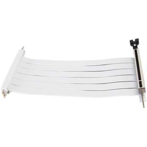 Câble d'extension PCIe 3.0 X16 inversé, 50cm blanc, pour carte graphique, connecteur double face flexible haute vitesse