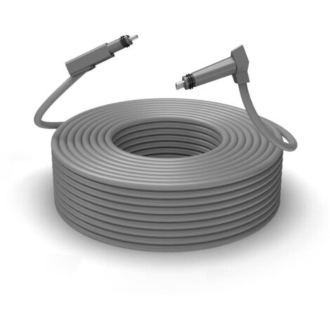 Câble d'extension pour Satellite rectangulaire V2, remplacement étanche avec embouts, 147,6 pieds, gris