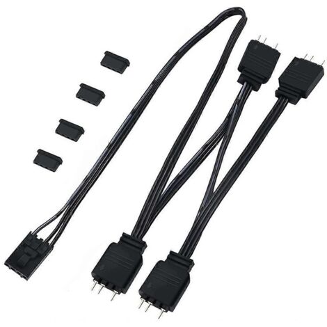 Câble d'extension répartiteur ARGB 1 à 4 : connexion à un connecteur ARGB 5 V à 3 broches