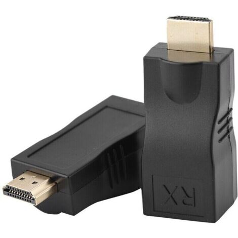 Câble d'extension réseau RJ45 vers HDMI 1.4, 30 m sur LAN Ethernet 5e / 6 Cat. Prise en Charge du convertisseur RJ45 HDMI Cat 3D 4K pour PS3 HDTV HDPC STB