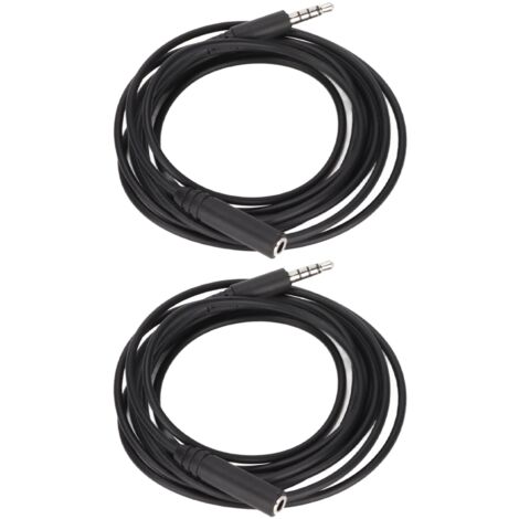 Câble d'Extension Stéréo 3,5mm Mâle-Femelle, 2 Pièces pour Casque Audio, Intérieur/Extérieur
