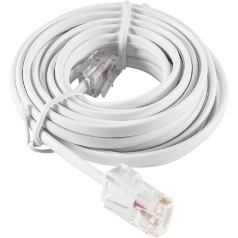 Câble d'extension téléphonique modulaire Internet RJ11 6P4C vers RJ45 8P4C de 3 mètres --