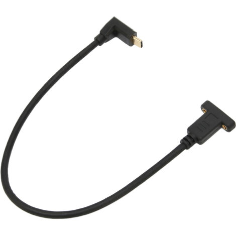 Câble d'extension Type-C Mâle vers Femelle USB 3.1, adaptateur robuste avec fixation par vis pour panneau, transfert rapide et stable