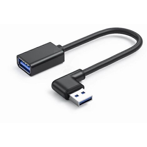 Câble d'extension USB 3.0 avec connecteur coudé à gauche/à droite - 1 m - Coude à droite
