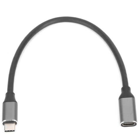Câble d'extension USB-C mâle vers femelle 4K Ultra HD, 60W 3A, USB 3.1 PD, longueur 0.25m