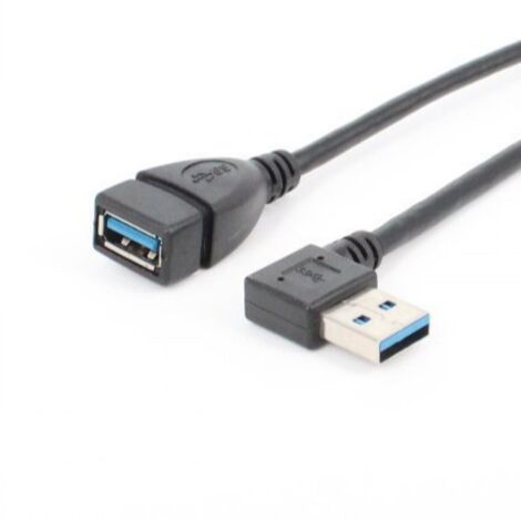 Câble d'extension USB, câble de données coudé USB 3.0 mâle vers femelle, câble adaptateur d'extension USB 3.0 coudé haute vitesse.