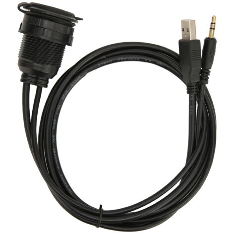 Câble d'extension USB et audio 3,5 mm pour autoradio et motocyclette