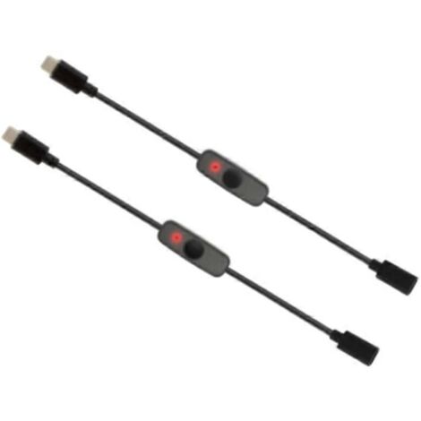 Câble d'extension USB Type C avec interrupteur d'alimentation pour 4B (2 pièces)
