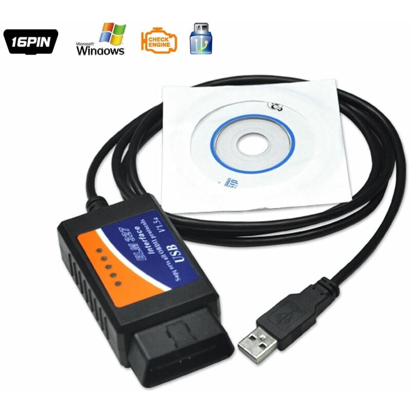 

Cable Diagnostico Multimarcas ELM327 conexion USB OBD2