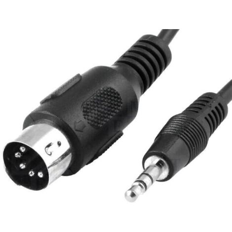 Cable DIN 5pin Jack 3.5mm noir 1.2m