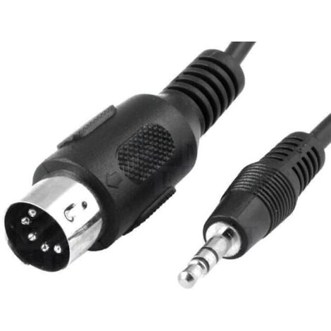 ADNAUTO Cable DIN 5pin Jack 3.5mm noir 1.5m