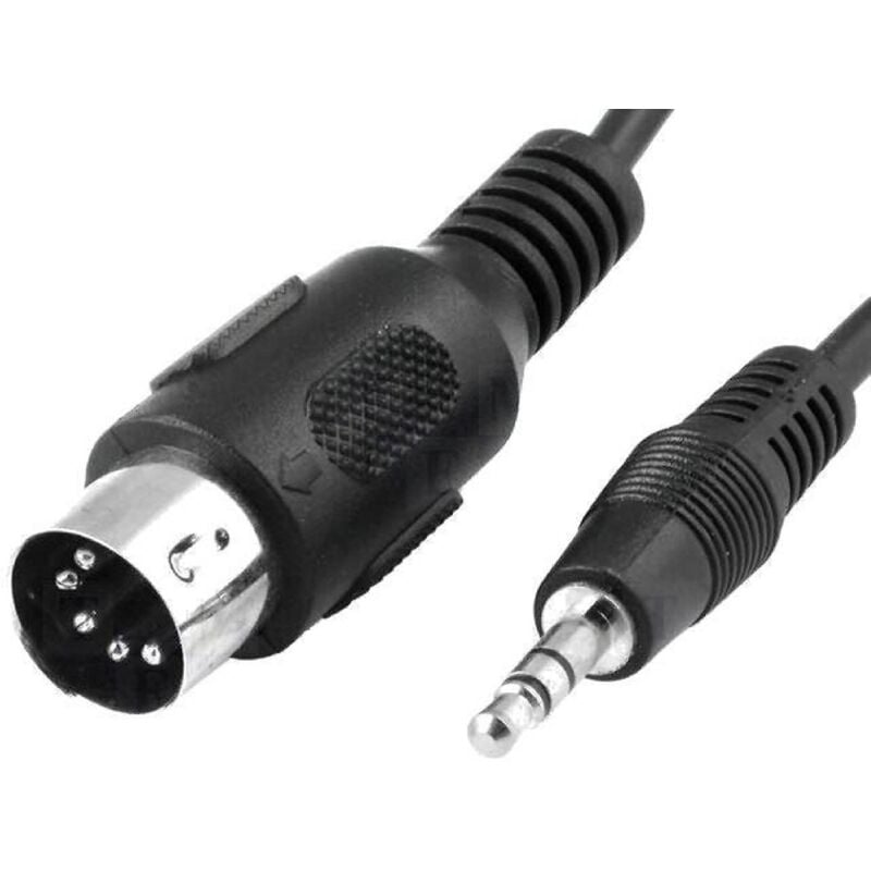 Cable DIN 5pin Jack 3.5mm noir 1.5m