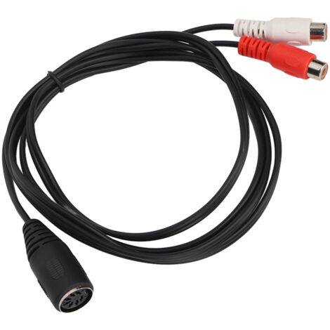 Câble DIN 7 broches femelle vers 2 RCA femelle pour synthétiseur et système audio, longueur 1.5 m