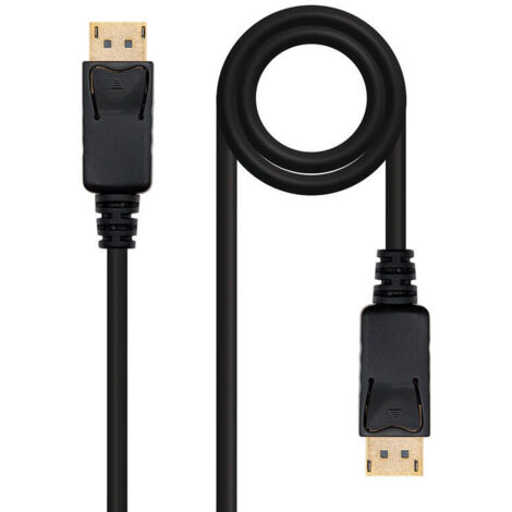 Cable Displayport 1.2 4K Nanocable 10.15.2300/ Displayport Macho - Displayport Macho/ 0.5m/ Negro