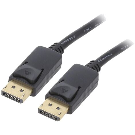 Cable DisplayPort 1.2 male des deux cotes 1m noir