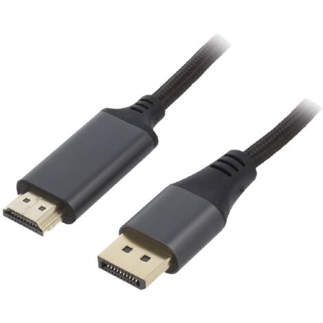 Cable DisplayPort 1.2 male HDMI male 1.8m noir