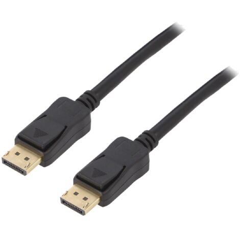 Cable DisplayPort 1.2 prise male des deux cotes 3D 4K UHD 15m - Noir