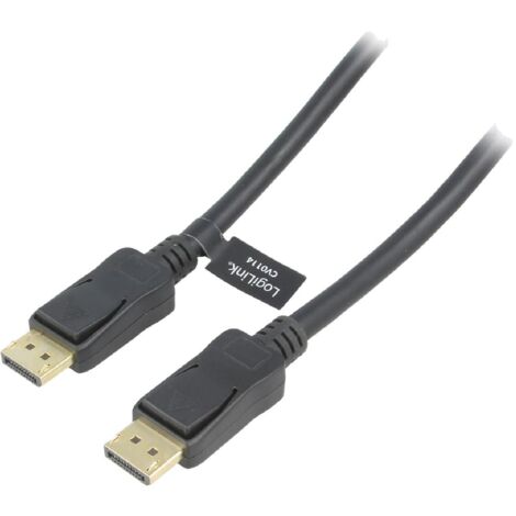 Cable DisplayPort 1.2 prise male des deux cotes 3D 4K UHD 20m - Noir