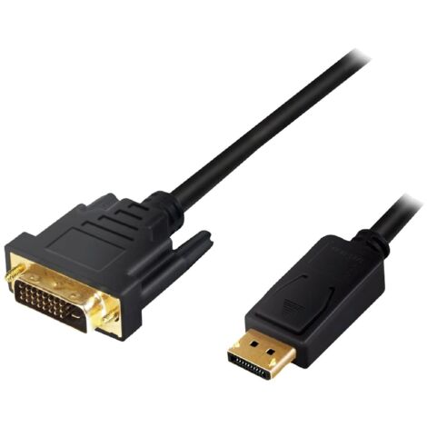 Cable DisplayPort 1.2 prise male DVI-D -24+1- prise male FULL HD 3m - Noir