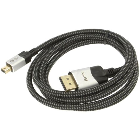 Cable DisplayPort 1.4 male des deux cotes 1.8m noir