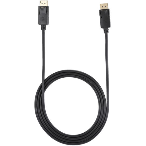 Câble DisplayPort 1.8M DP vers DP Noir pour Accessoires Téléphone et Écran