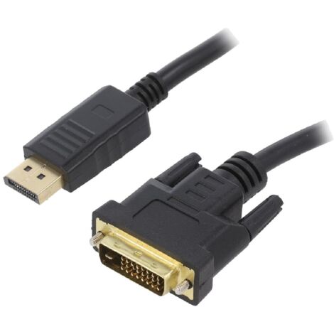 Cable DisplayPort male DVI-D male 1.8m - noir