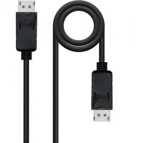 Cable DisplayPort Nanocable 10.15.2701/ DisplayPort Macho - DisplayPort Macho/ 1m/ Negro