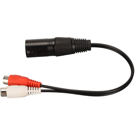 Câble Diviseur Y XLR Mâle vers 2 RCA Femelle 0.6 Pieds - Connecteur Audio pour Mixeur et Système Hi-Fi
