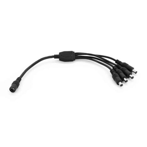 Cable divisor de alimentación de CC de 1 a 4 (5,5 x 2,1 mm) para cámaras de CCTV y grabadoras de vídeo digital (DVR).