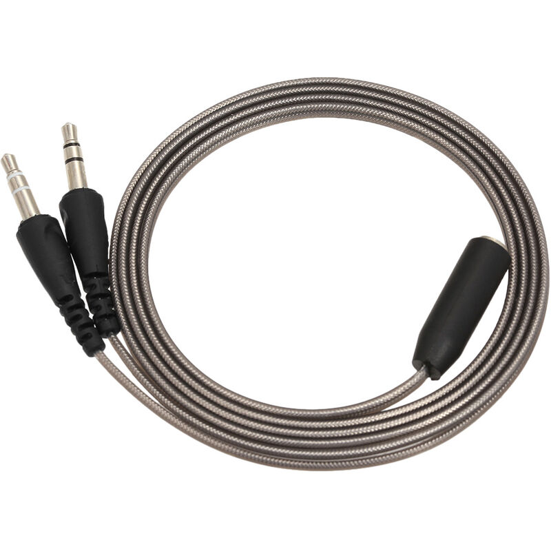 

Cable divisor de audio Y de 3,5 mm 1 hembra a 2 macho convertidor adaptador de cable de microfono para auriculares a PC portatil de escritorio