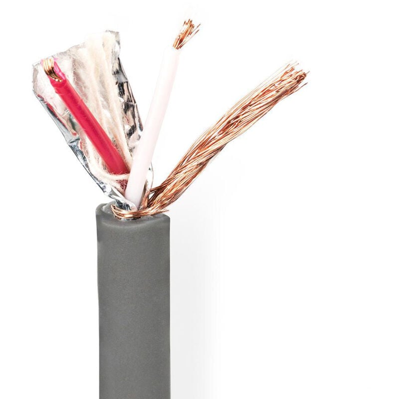 Nedis - Câble dmx 110 Ohm 2 x 0.23 mm² 100.0 m Rond pvc Gris Foncé Bobine