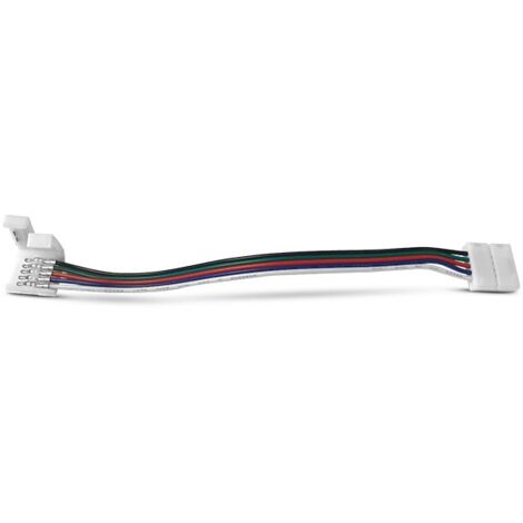 Câble Double Connecteur RGB+W IP20 - Pour Bandeaux LED 12 mm - Connexion Facile - Éclairage Multicolore