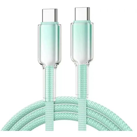 Câble Double Type-C 100W Charge Rapide Dégradé Givré Compatible iPhone 16, Huawei et Android