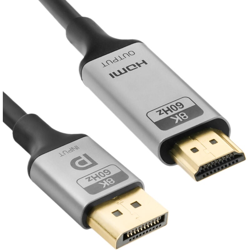 Câble DP HDMI 8K 60Hz Spacetronik KDH-SPA020 2m