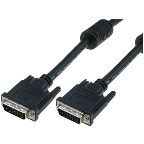 Cable dual link DVI-D -24-1- prise male des deux cotes 2m - Noir