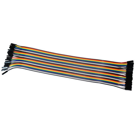 Câble DuPont 40P, double extrémité 1P-1P, longueur totale 30CM, 2,54MM, câble ruban coloré, connecteur femelle-femelle M7.