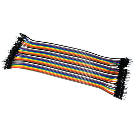 Câble DuPont 40P, double extrémité mâle-mâle, connecteur 1P mâle-mâle, longueur 20 cm, M11