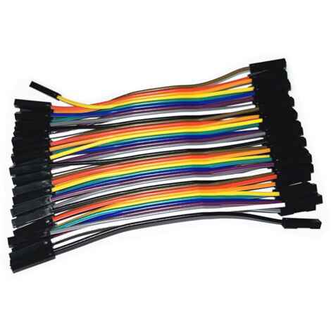 Câble DuPont couleur 40P, 10 cm de long, câble plat couleur femelle-femelle, 2,54 mm², câble de connexion, femelle-femelle